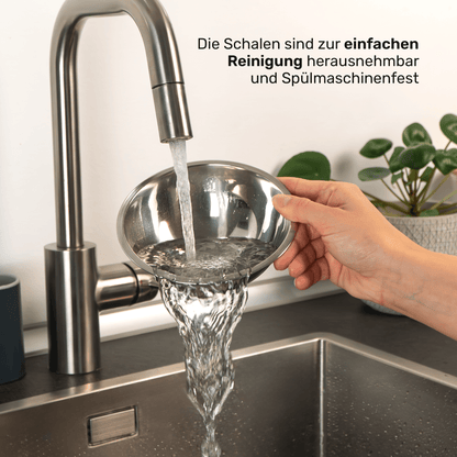 MODERNE EDELSTAHLSCHALEN